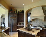 Kitchen Walls Faux Finish & Hood Faux Stone